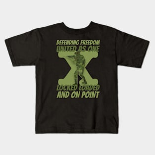 Soldier Aiming Rifle Kids T-Shirt